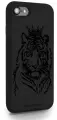 Черный силиконовый чехол MustHaveCase для iPhone 7/8/SE2020 Тигр с Короной для Айфон 7/8/СЕ2020