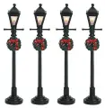 Набор статуэток Рождественские уличные фонари, 11 см, 4 шт, подсветка, батарейки