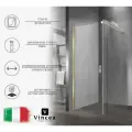 Душевая перегородка Vincea Walk-In VSW-1H600CLG, 600*2000, брашированное золото, стекло прозрачное
