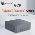 Beelink Мини ПК EQR5 (AMD Ryzen 5 Pro 5650U, RAM 16 ГБ, SSD 500 ГБ, AMD Radeon Graphics, Windows), Поддержка WiFi6 BT5.2 4K@60Hz, мини компьютер, серый