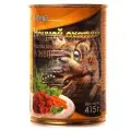 Влажный корм Ночной охотник для кошек кусочки в желе курица 415гр, уп.20шт