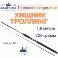 Удилище Волжанка Хищник Троллинг 1.8м тест до 60гр (2 секции)