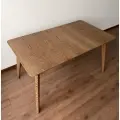 Стол кухонный раздвижной прямоугольный, 100х70 см + две вкладки по 40 см, шпон дуба, MENSADOME