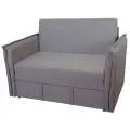 Диван-кровать StylChairs Кира, с ящиком для белья, раскладное, обивка: ткань, цвет: бежево-коричневый