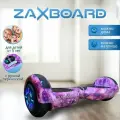 Детский гироскутер с ручкой Zaxboard ZX-6 BASE LED 6.5 дюймов с 6 лет (Galaxy)