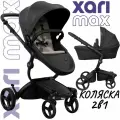 Коляска 2в1 Mima Xari Max Black/Beige на черном шасси