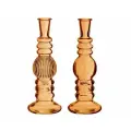 Стеклянные подсвечники-вазы, янтарные, 23 см, 2 шт, 4 SEASONS