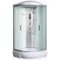 Душевая кабина, River Desna 100/24, матовое стекло, средний поддон, 100х100 см, белый