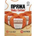 Пряжа для вязания YarnArt 'Baby Cotton' 50г, 165м (50% хлопок, 50% акрил) (421 оранжевый), 10 мотков