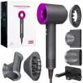 Профессиональный фен для волос Super Hair Dryer 1600Вт, 3 режима, 5 магнитных насадок, ионизация воздуха, цвет фуксия