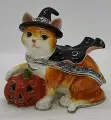 Шкатулка Фаберже КОТ хелоуин, рыжий