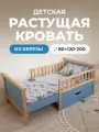 Кровать детская раздвижная из березы от года Forest Lite Blue