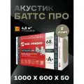 Звукоизоляция ROCKWOOL Акустик Баттс Про 50х600х1000 мм 4,8 м2, негорючая, 8 плит