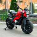 Электромотоцикл детский JOYOY HARLEY, цвет красный, звуковое и световое сопровождение