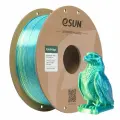 Филамент eSUN Silk-PLA Magic для 3D принтера, Голубой лаймовый 1 кг.