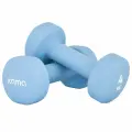 Гантели Kama, гексагональные, с неопреновым покрытием, 4 кг, голубые, 2 шт