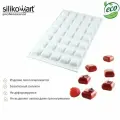 Форма силиконовая для муссовых десертов и пирожных Silikomart микро самоцвет / Формочка кулинарная для выпечки и запекания в духовке / Все для приготовления тортов / Молд силиконовый для кондитера MGEM / Емкость для выпечки / Посуда для десертов