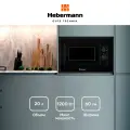 Микроволновая печь встраиваемая HBMWO 20.01 BL, Механическое управление, объем 20л, отделка-акриловое стекло, таймер.
