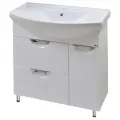 Тумба Emmy Милли 80 правая напольная, белая, с 2 ящиками, без умывальника Балтика 80