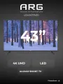 Телевизор ARG LD43D7500, 4K Ultra HD, Wi-Fi, Android TV, чёрный