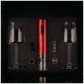 Подарочный набор iLUXE THE FULL Supreme Red, сомелье, электроштопор, хруст-ные бокалы. Дизайнерская подарочная коробка