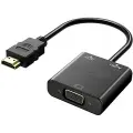 Конвертер KS-IS HDMI M-VGA F, с аудио, разрешение 1920х1080, черный