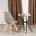 Стул для кухни со спинкой мягкое сиденье TetChair TULIP SOFT (mod. 053V), 1 шт, ткань, серый