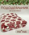 Пододеяльник детский Снежинки, 110*145, фланель, белый/красный, 100% хлопок