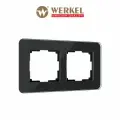Рамка из стекла на 2 поста Werkel Elite W0022448, цвет черный