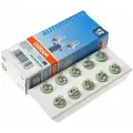 Лампа автомобильная Osram BAX2W, с зеленым патроном (BX8.5d) 12V, 2722MFX, 10 шт.