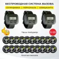 Кнопка вызова официанта персонала и часы пейджер. Комплект системы вызова персонала: кнопка Смайл Меню - 20 шт, часы Эконом - 3 шт.