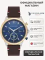 Наручные часы U.S. POLO ASSN. Crossing, серебряный, синий, коричневый, золотой