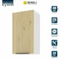 Кухонный модуль навесной Beneli Color, распашной, Дуб дикий/Белый, 40х31,2х72 см, 1 шт.