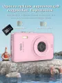 Мини-фотоаппарат W & O Q3, влагозащищенный, с 64МП матрицей, розовый