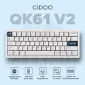 Беспроводная механическая клавиатура Cidoo QK61 V2 (White), русская раскладка