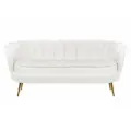 Прямой дизайнерский диван ракушка, Pearl triple beige, бежевый