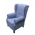 Кресло Ля Нэж La Mer в тонкую голубую полоску обивка ткань хлопок 100%, 84х82х102 см.
