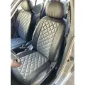 Комплект чехлов для LADA Granta, Datsun on-Do (задние спинка и сидения сплошные). Экокожа, ромб, черный, серая вставка