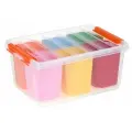 Ящик для хранения игрушек Полимербыт Профи Kids 50803, пластик, со вставками, с крышкой, 41x 18x 41см, 15 литров