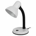 Лампа настольная E27 офисная для школьника, для учебы, работы для чтения ЭРА N-120-E27-40W-W / Светильник настольный декоративный, хай-тек, лофт, классика, белый