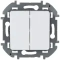 Выключатель двухклавишный INSPIRIA 10 AX 250 В~ белый | код 673620 | Legrand (9шт. в упак.)