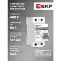 Устройство защитного отключения селективное 2P 80А-100мА (электромеханическое) EKF PROxima