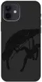Силиконовый чехол на Apple iPhone 12 / 12 Pro / Эпл Айфон 12 / 12 Про с рисунком Climbing Soft Touch черный
