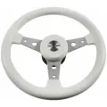 Колесо рулевое DELFINO, спицы серебрянные 340 мм, белый