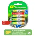 Батарейки аккумуляторные GP АА, HR6, Ni-Mh, 2700 mAh, 4 шт, блистер