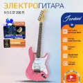 Электрогитара Stratocaster Розовая Fabio ST100, PI S-S-S, 1V+2T (Электрогитара для начинающих)