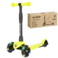 Самокат трехколесный Slider Stile, складной, колеса со светом, цвет: желтый, размер: 57x25x66 см