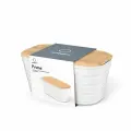 Хлебница-разделочная доска Ambient Prime 11л 20,5х22,5х39,5см белый, полистирол, крышка бамбук