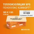 Пеноплекс Комфорт 30 мм (78 плит/6 упаковок/54,06 м2), утеплитель для стен, крыши, пола, экструзионный пенополистирол