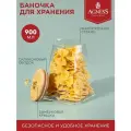 Емкость для сыпучих продуктов kristall 900 мл прозрачный Agness (176645)